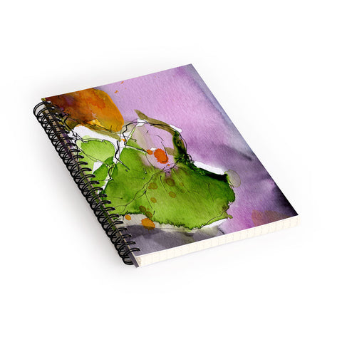 Ginette Fine Art A Solitary Leave Spiral Notebook
