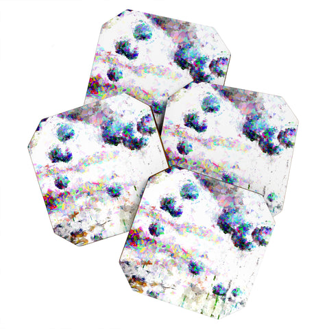 Ginette Fine Art Abstract Allium Magic Coaster Set