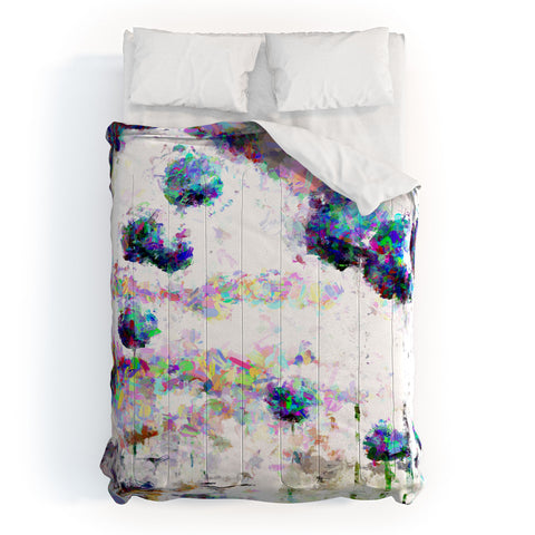 Ginette Fine Art Abstract Allium Magic Comforter