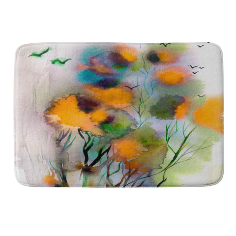 Ginette Fine Art Abstract Autumn Impression Memory Foam Bath Mat