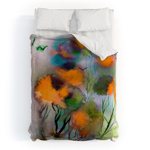 Ginette Fine Art Abstract Autumn Impression Comforter