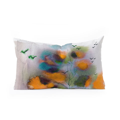 Ginette Fine Art Abstract Autumn Impression Oblong Throw Pillow