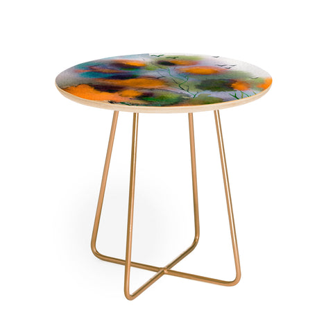 Ginette Fine Art Abstract Autumn Impression Round Side Table