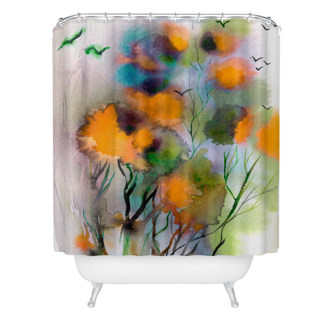 Ginette Fine Art Abstract Autumn Impression Shower Curtain