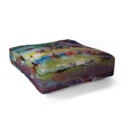 Ginette Fine Art Abstract Cactus Floor Pillow Square