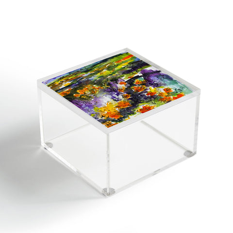 Ginette Fine Art Abstract California Poppies Acrylic Box