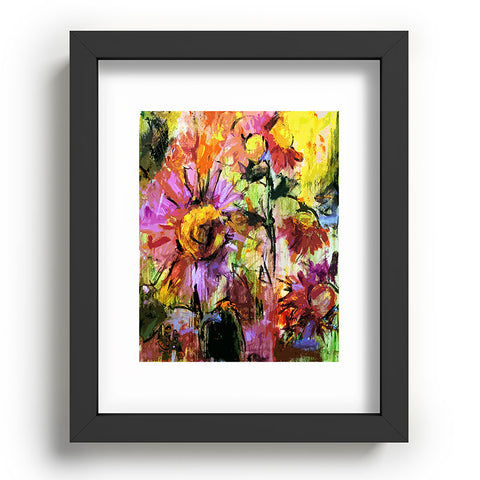 Ginette Fine Art Abstract Echinacea Flowers Recessed Framing Rectangle