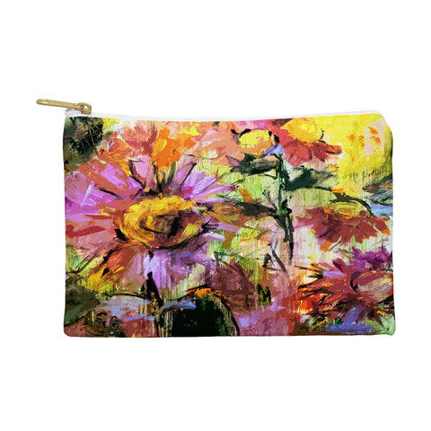 Ginette Fine Art Abstract Echinacea Flowers Pouch