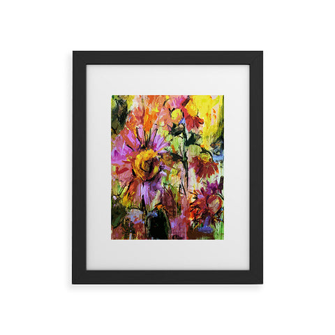 Ginette Fine Art Abstract Echinacea Flowers Framed Art Print