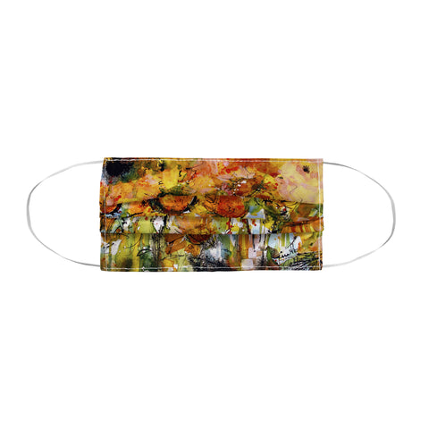 Ginette Fine Art Abstract Sunflowers Face Mask