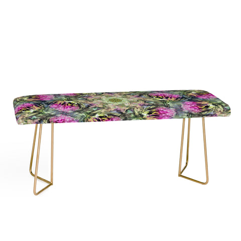 Ginette Fine Art Abstract Thistles Bench