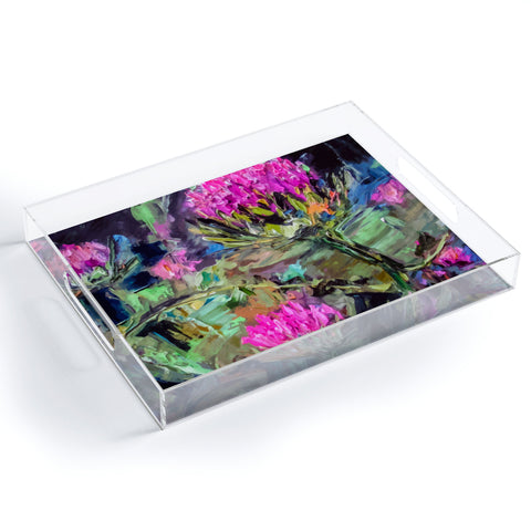 Ginette Fine Art Abstract Thistles Acrylic Tray