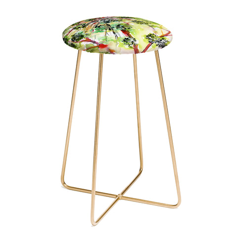 Ginette Fine Art Angelica A Modern Herbal Counter Stool