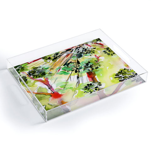 Ginette Fine Art Angelica A Modern Herbal Acrylic Tray