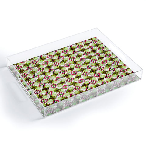 Ginette Fine Art Angelica A Modern Herbal Pattern Acrylic Tray