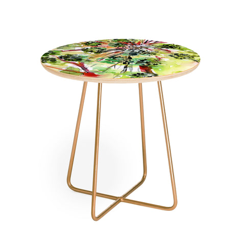 Ginette Fine Art Angelica A Modern Herbal Round Side Table