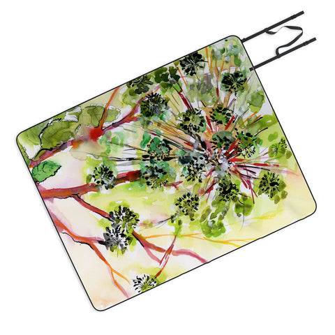 Ginette Fine Art Angelica A Modern Herbal Picnic Blanket