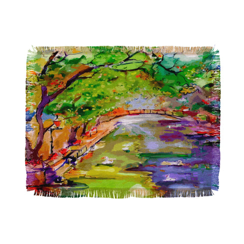 Ginette Fine Art Annecy Canal France Throw Blanket