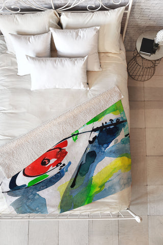 Ginette Fine Art Aquatica 1 Fleece Throw Blanket