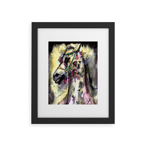 Ginette Fine Art Arabian Stallion With Headdress Framed Art Print