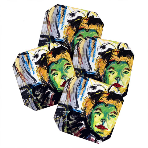 Ginette Fine Art At The Moulin Rouge Abstract Coaster Set