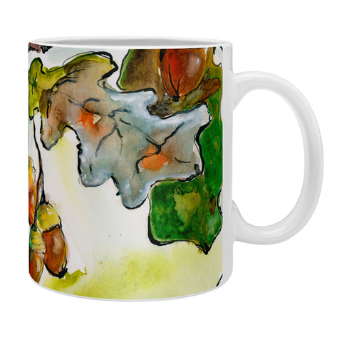 Ginette Fine Art Autumn Impressions Acorns and Oak Leaves Coffee Mug