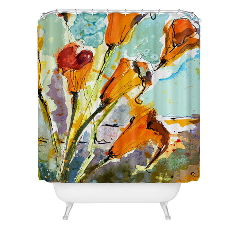 Ginette Fine Art Autumn Lilies Shower Curtain
