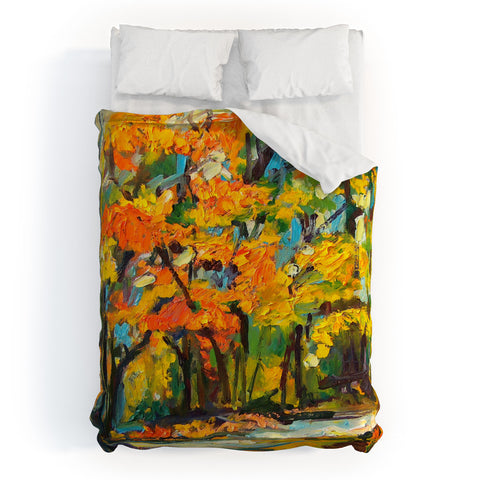 Ginette Fine Art Autumn Woods Duvet Cover