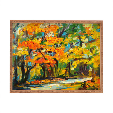 Ginette Fine Art Autumn Woods Rectangular Tray
