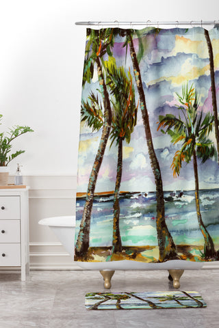 Ginette Fine Art Bahamas Breeze Shower Curtain And Mat