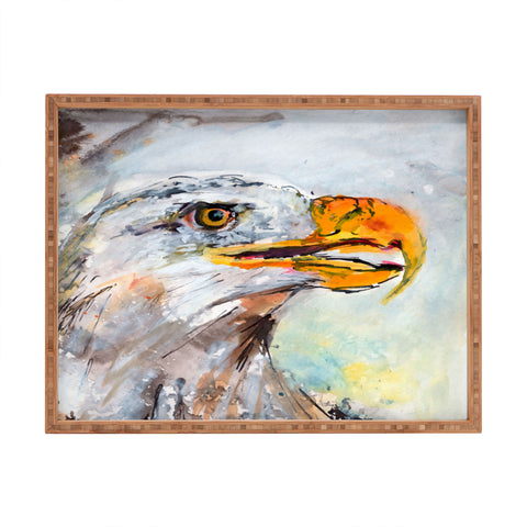 Ginette Fine Art Bald Eagle Rectangular Tray