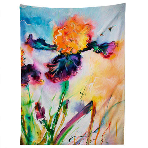 Ginette Fine Art Bearded Iris Vigilante Tapestry