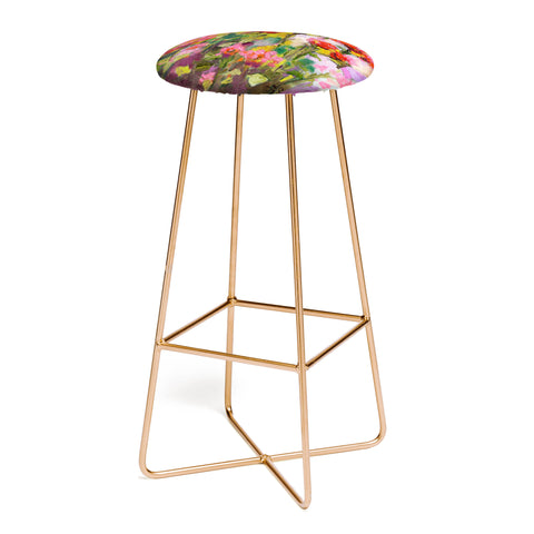 Ginette Fine Art Bee Balm And Bees Bar Stool