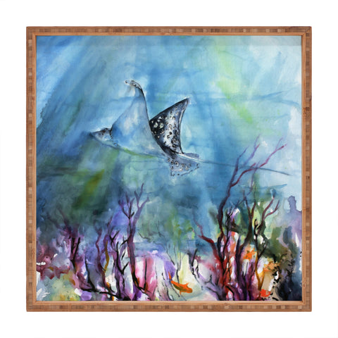 Ginette Fine Art Birds of the Ocean Square Tray