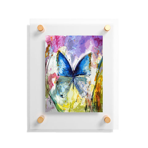 Ginette Fine Art Blue Butterfly Floating Acrylic Print