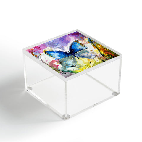 Ginette Fine Art Blue Butterfly Acrylic Box