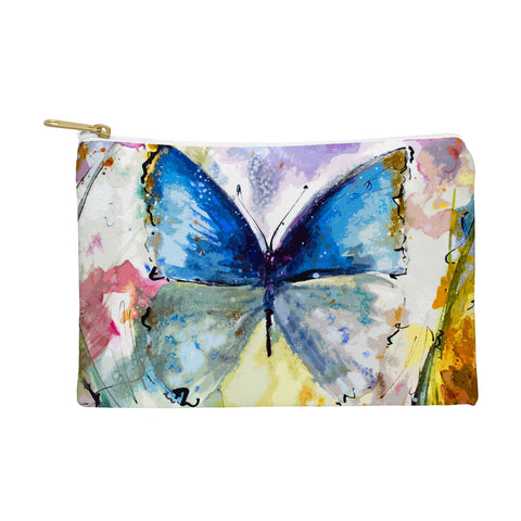 Ginette Fine Art Blue Butterfly Pouch