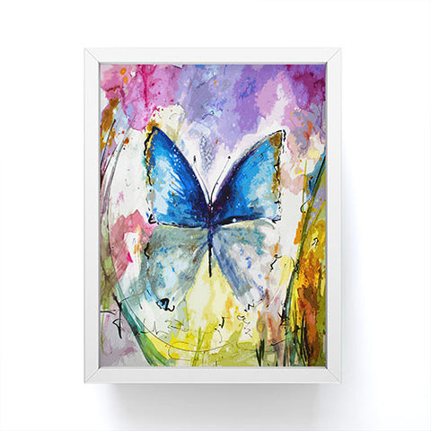 Ginette Fine Art Blue Butterfly Framed Mini Art Print