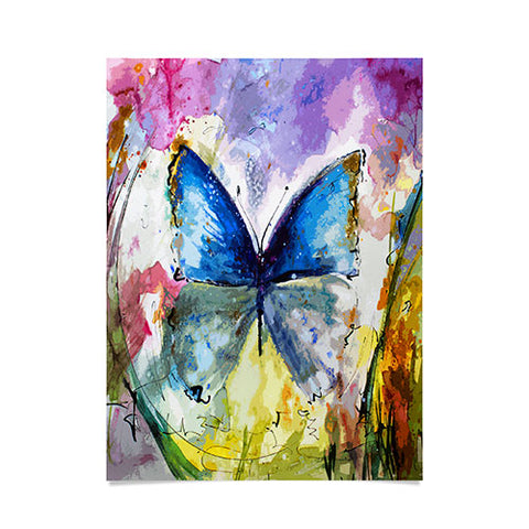 Ginette Fine Art Blue Butterfly Poster