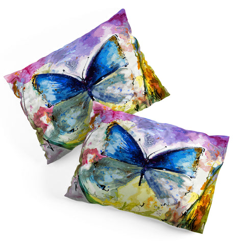 Ginette Fine Art Blue Butterfly Pillow Shams