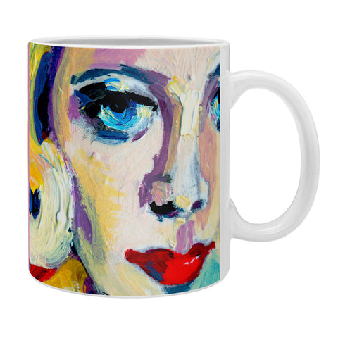 Ginette Fine Art Blue Eyes Red Lips Coffee Mug