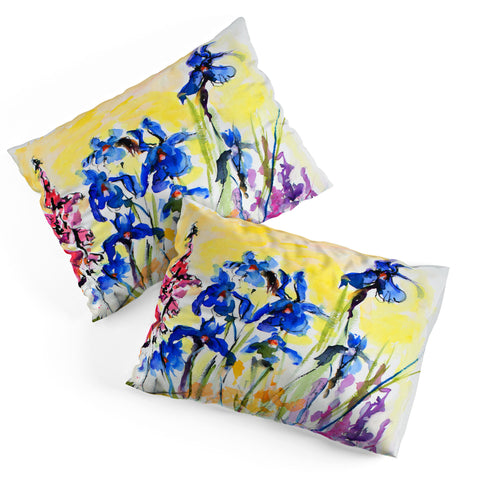 Ginette Fine Art Blue Irises Pillow Shams