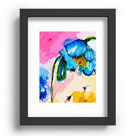 Ginette Fine Art Blue Poppies Magnifique Recessed Framing Rectangle
