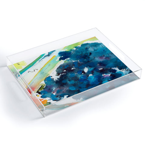 Ginette Fine Art Blueberries Acrylic Tray