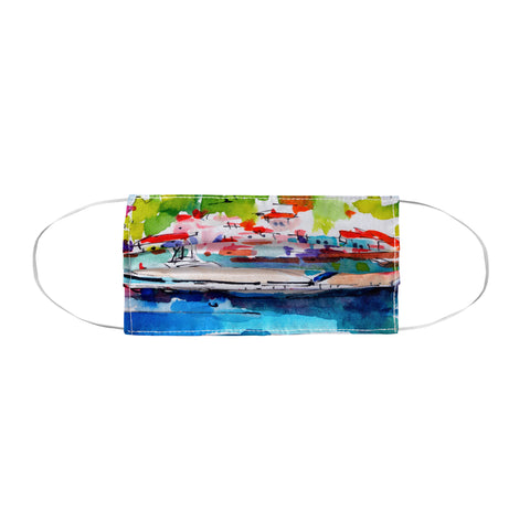 Ginette Fine Art Boating In Italy Face Mask