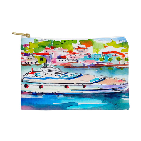 Ginette Fine Art Boating In Italy Pouch
