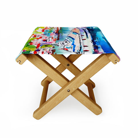 Ginette Fine Art Boating In Italy Folding Stool