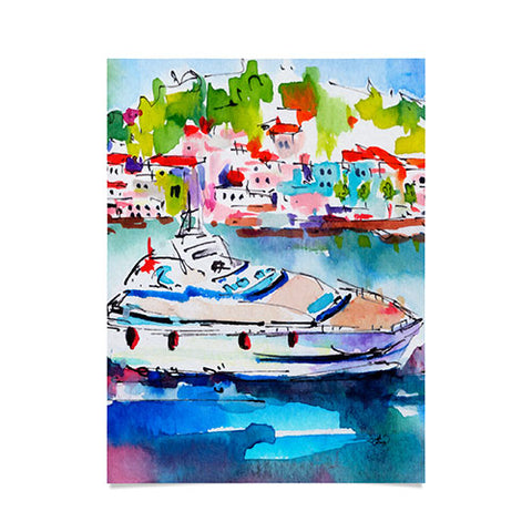 Ginette Fine Art Boating In Italy Poster