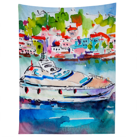 Ginette Fine Art Boating In Italy Tapestry
