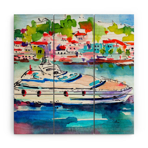 Ginette Fine Art Boating In Italy Wood Wall Mural